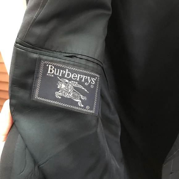 Burberry | Suits & Blazers | Burberry Pinstripe Black Wool Vintage ...